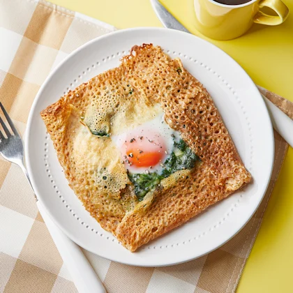 Buckwheat Galettes with Green Eggs and Ham