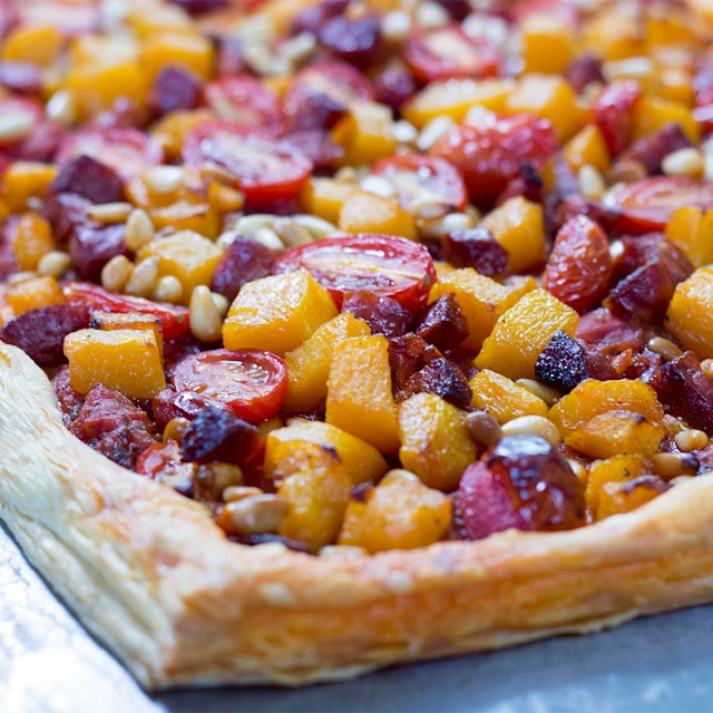 Chilli Chorizo Butternut Slice