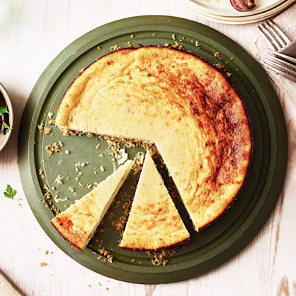 Goat’s Cheese and Ricotta Cheesecake with Lemon and Thyme