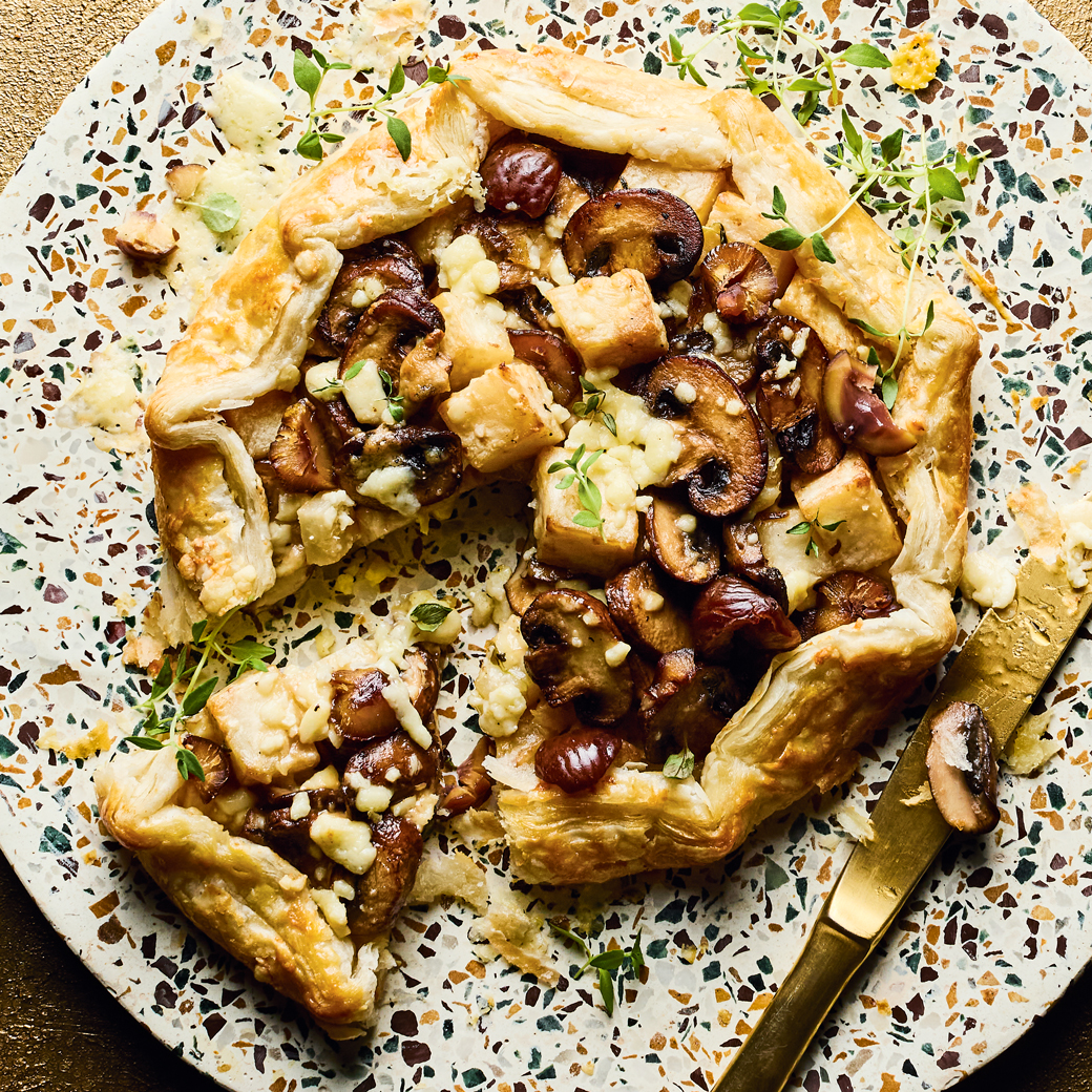 Chestnut, Celeriac and Mushroom Galette