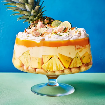 Pineapple, Mango and Coconut Trifle