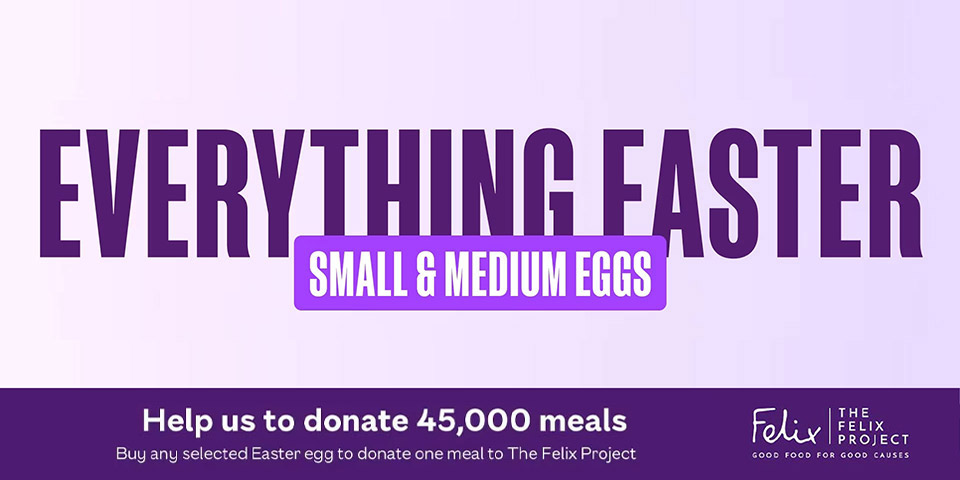 Everything Easter - Small and Medium Eggs - Help us to donate 45,000 meals with The Felix Project