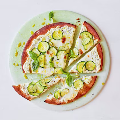 Courgette and Chive Spelt Pizza Bianca