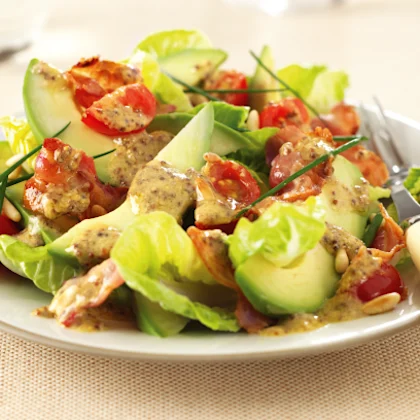 Warm Bacon and Avocado Salad with Dijon Dressing