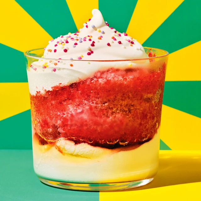 Strawberry Shaved Ice with Whipped Cream