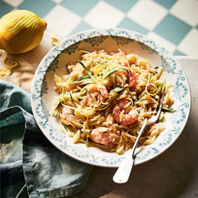 Prawn and Courgette Orzo Risotto