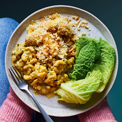 Curried Cauliflower Mac and Cheese