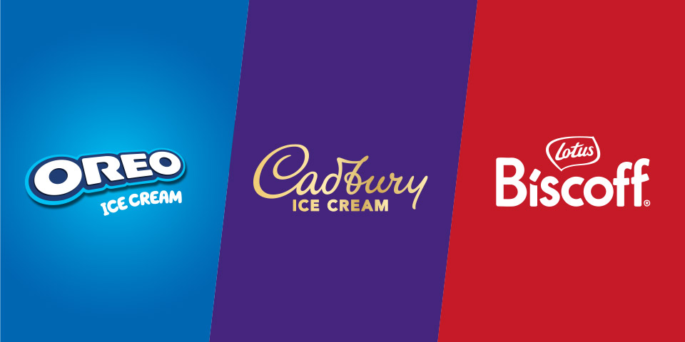 Cadbury, Oreo & Lotus Biscoff Ice Cream