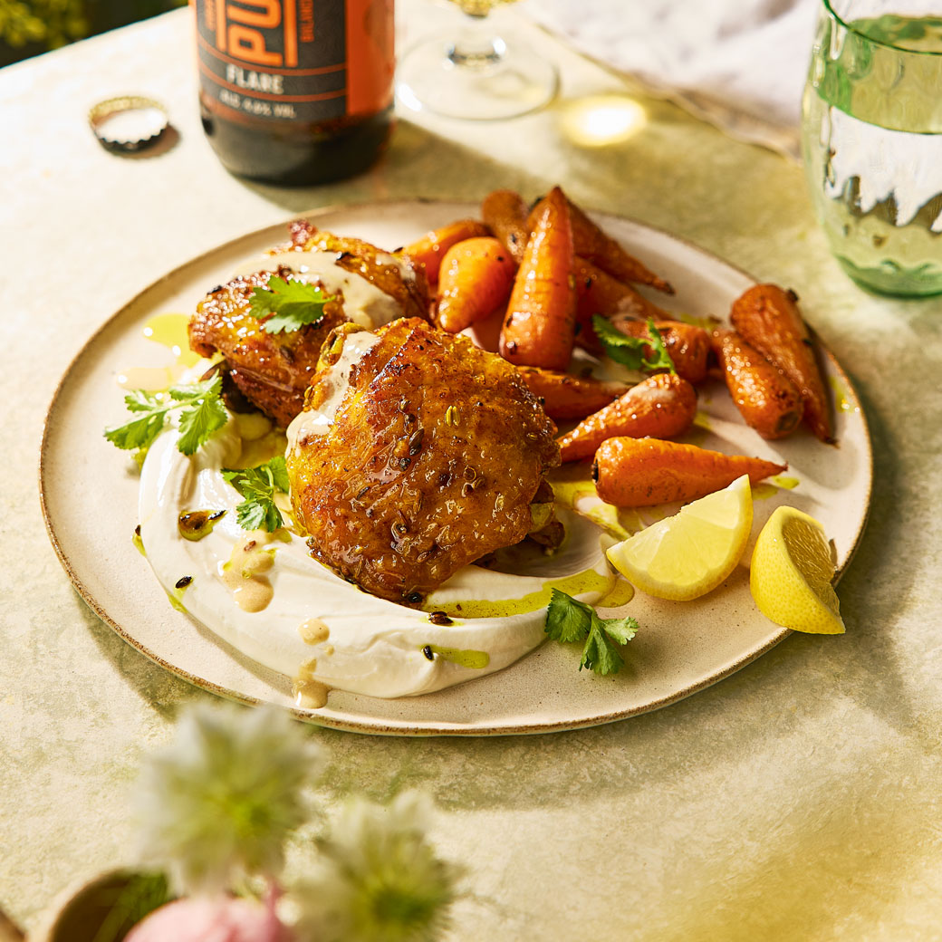 Turmeric Chicken and Carrot Traybake