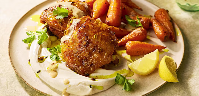 Turmeric Chicken and Carrot Traybake