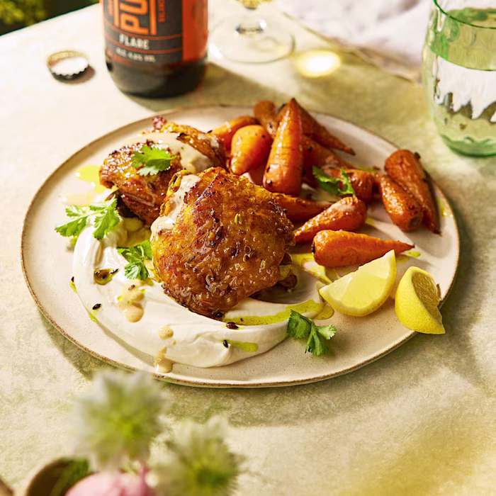 Turmeric Chicken and Carrot Traybake
