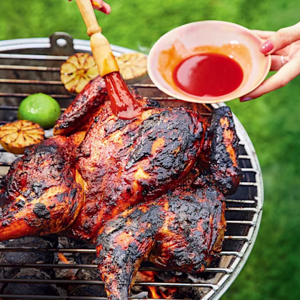 Barbecued Bloody Mary Spatchcock Chicken