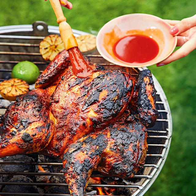 Barbecued Bloody Mary Spatchcock Chicken