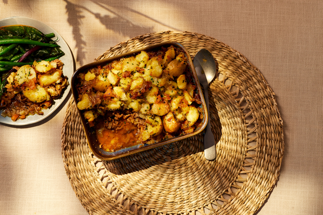 Cottage Pie with Crushed New Potatoes 