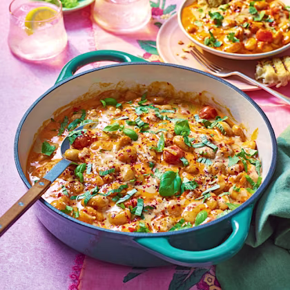 Harissa Butter Bean and Basil Stew