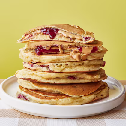 PBJ-filled Scotch Pancakes