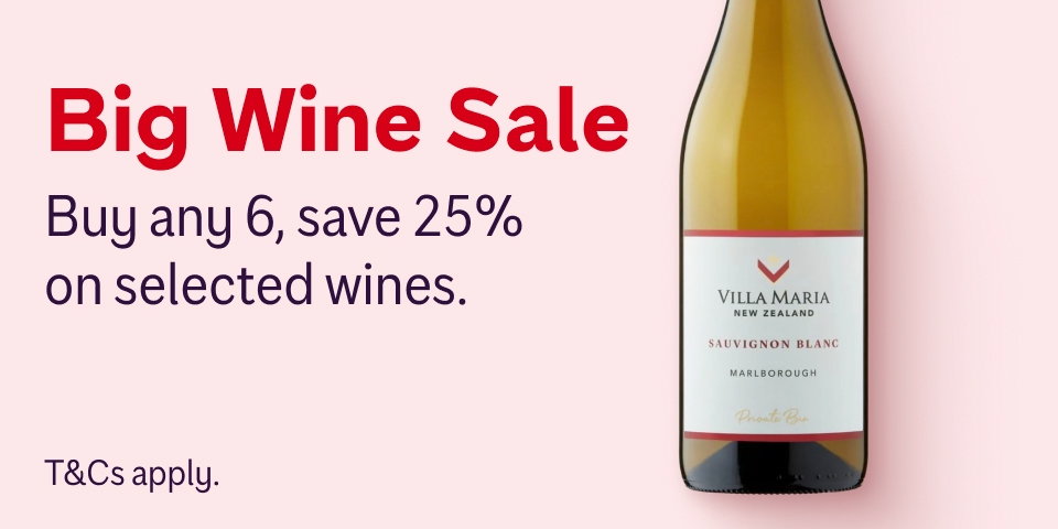 Big Wine Sale - Buy any 6, Save 25%