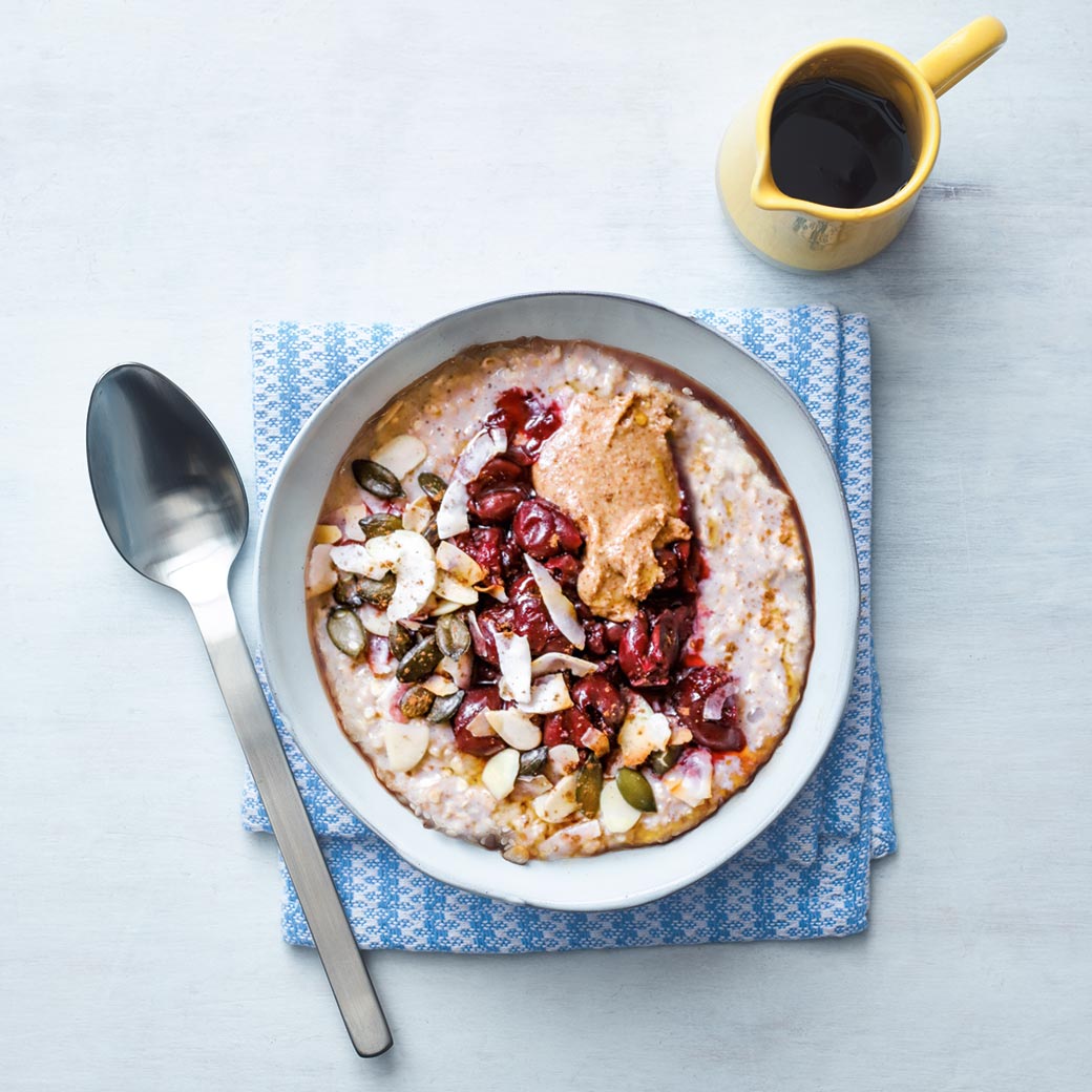 Cherry pie quinoa porridge