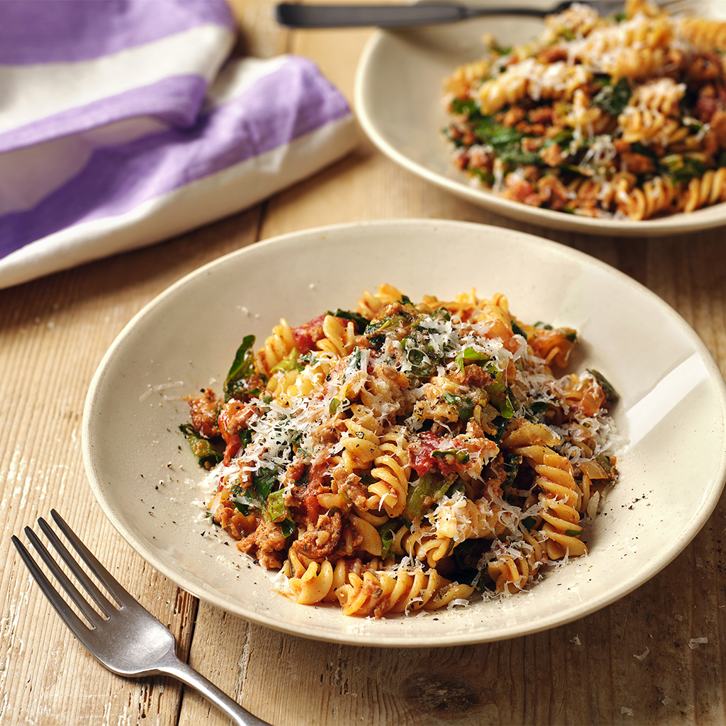 Lisa Faulkner’s Sausage and Sage Fusilli