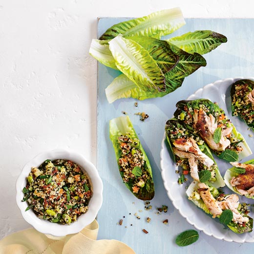 Chinese Chicken Lettuce Cups With Ponzu Quinoa