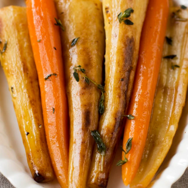 Carrots and Parsnips in White Wine and Thyme