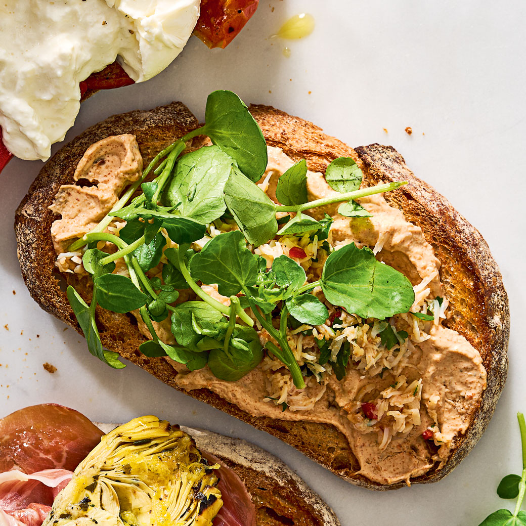 Fifty-Fifty Crab Bruschetta