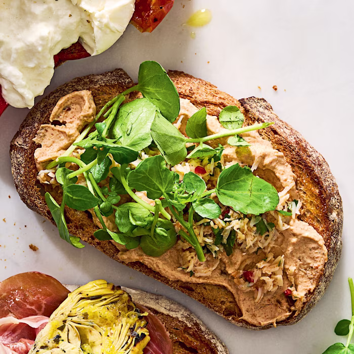 Fifty-Fifty Crab Bruschetta