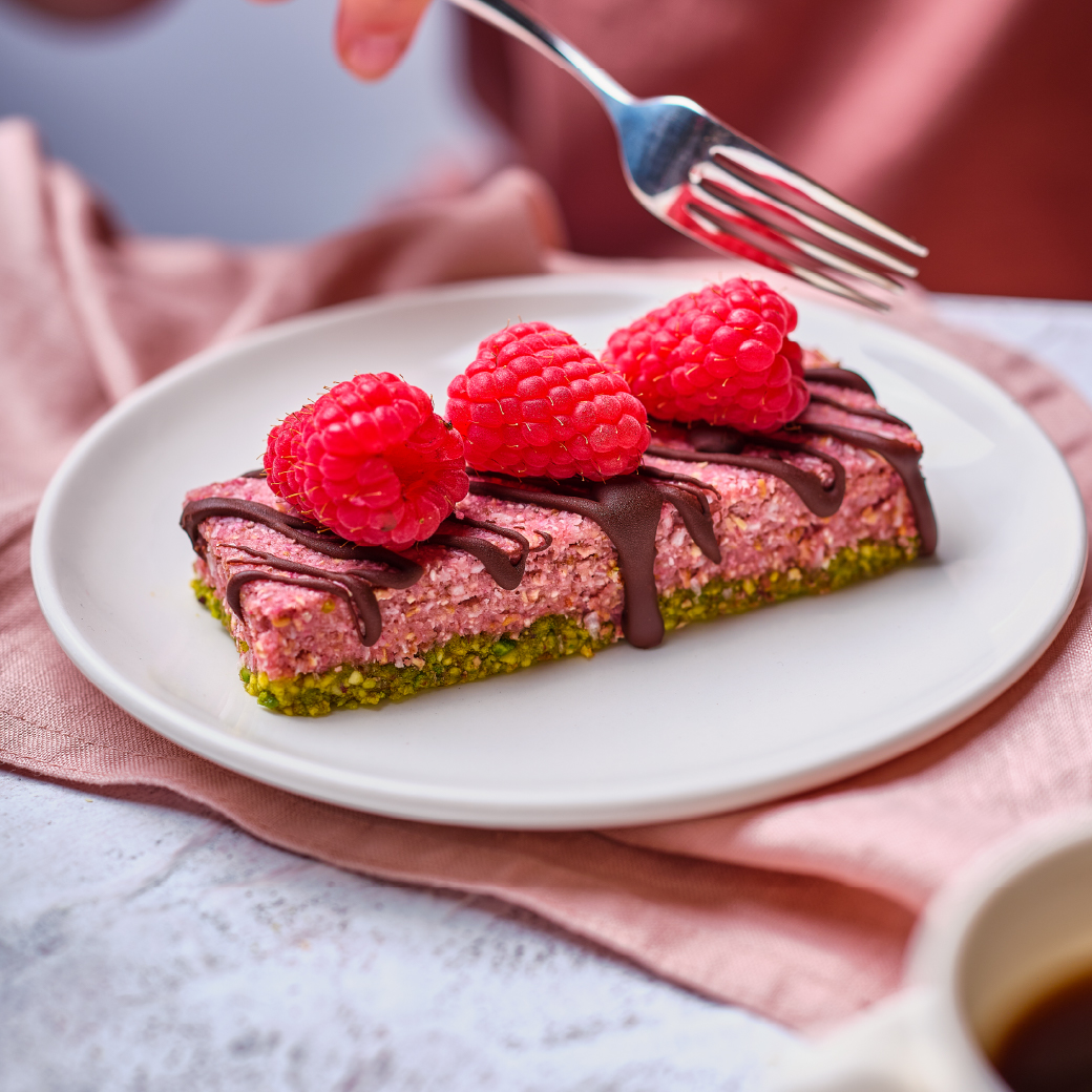 OMG Raspberry No Bake Bars