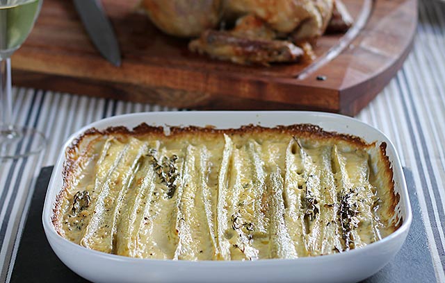 Fenland Celery braised in White Wine, Cream & Thyme