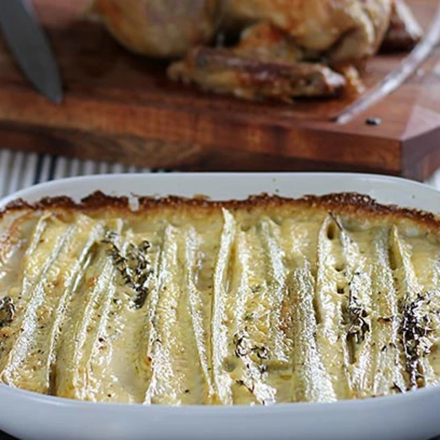 Fenland Celery braised in White Wine, Cream & Thyme