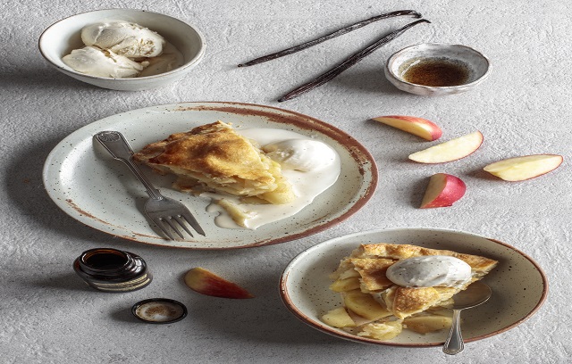 Apple Pie with Nielsen Massey Vanilla Ice Cream