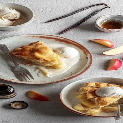 Apple Pie with Nielsen Massey Vanilla Ice Cream