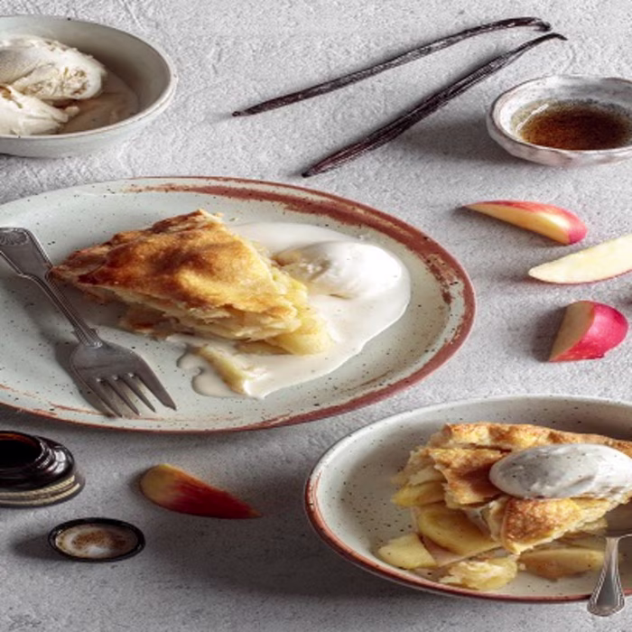 Apple Pie with Nielsen Massey Vanilla Ice Cream