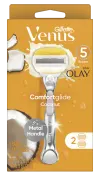 ComfortGlide Venus 5 Blade Razor with Olay Moisture Bar in Coconut