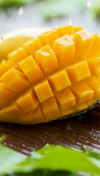 Freshly sliced mango