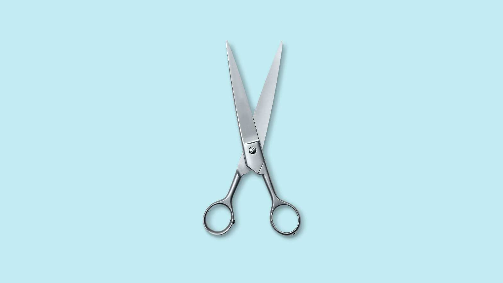 A pair of silver scissors