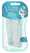 Disposable Venus Extra Smooth Razor with 5 Blades for Sensitive Skin