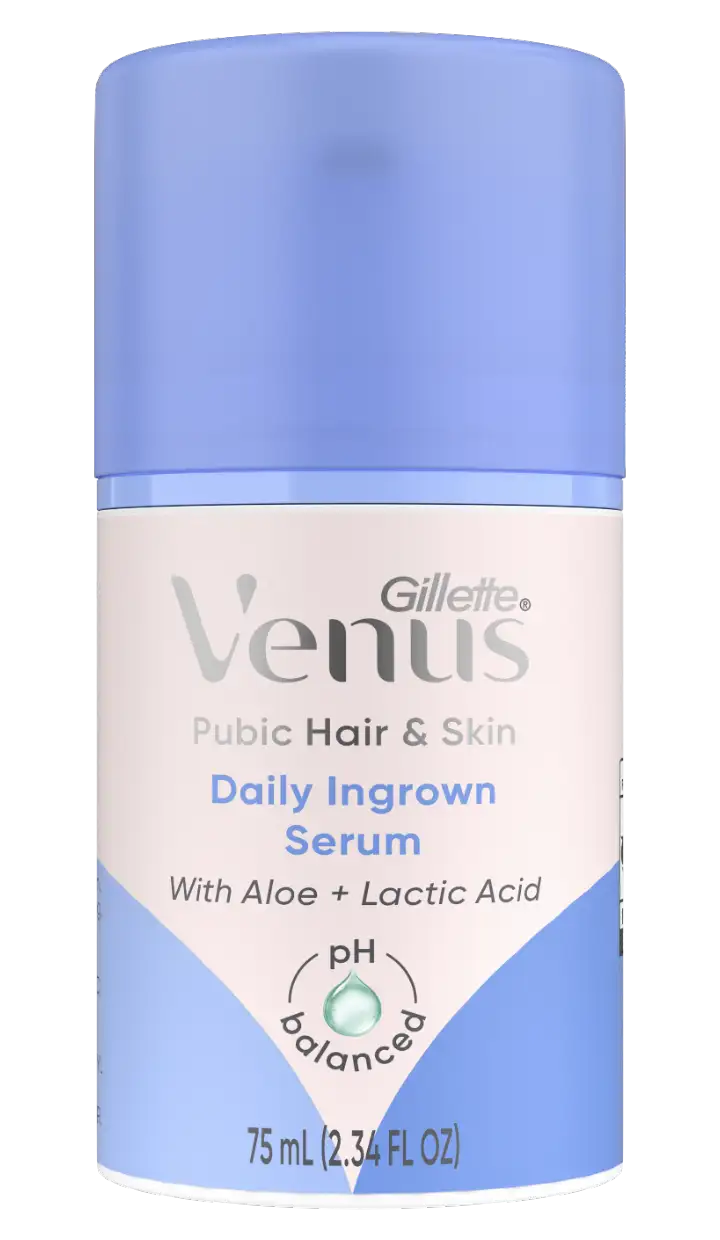 Daily Soothing Serum by Gillette Venus in a bottle.