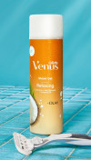 Venus Relaxing Coconut Scented Shaving Cream Gel with razor