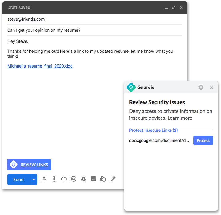Secure Message Link Secure Links | Guardio
