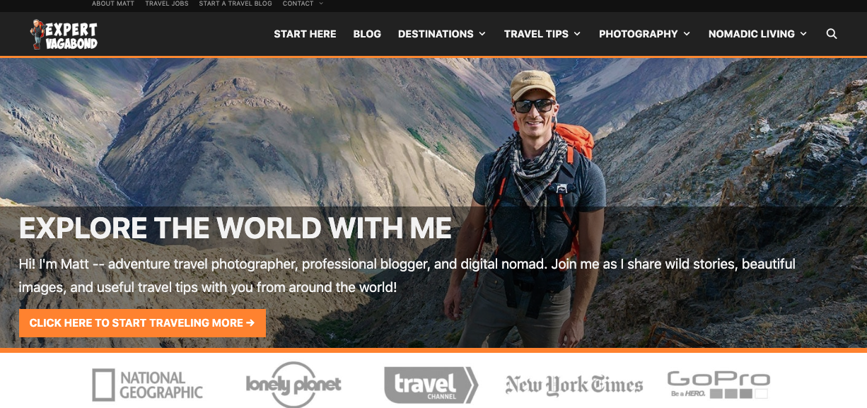 expert vagabond travel blogger