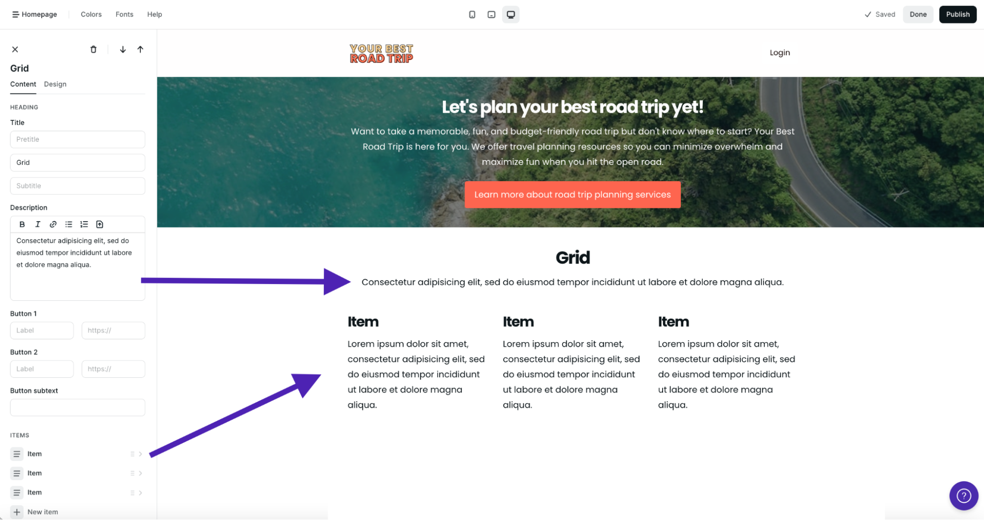 Website guide: homepage, build together featured products 2