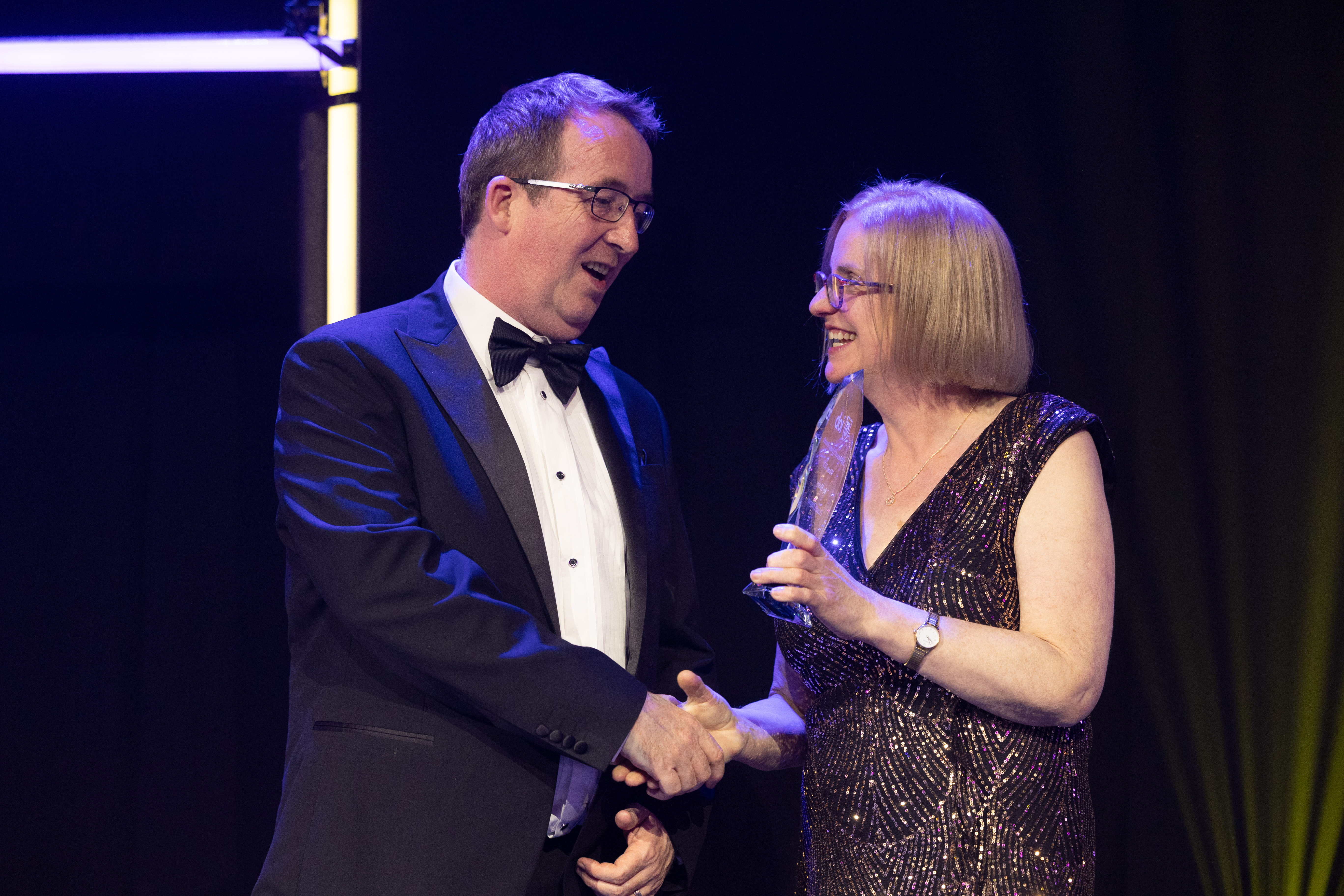 Photograph of Ray Hickey and Dr Margaret Fitzsimons.
