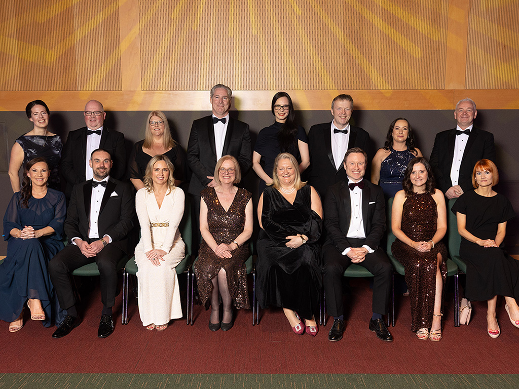 Group shot of the IOB President