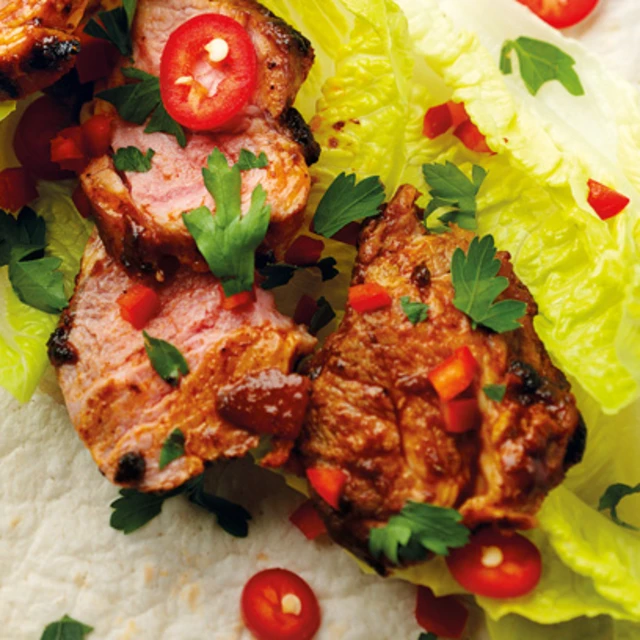 Indian Curried Lamb with Sour Cream Wrap
