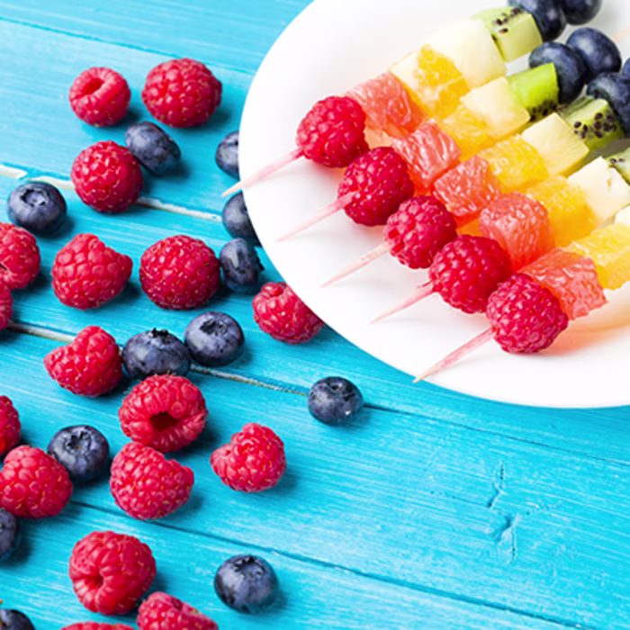 Rainbow Fruit Kebabs