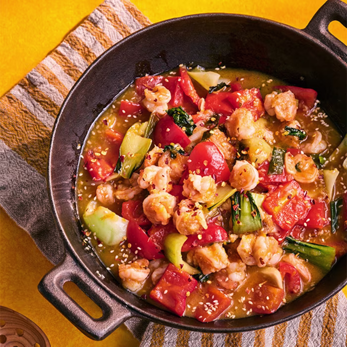 Hot Honey, Orange & Sesame Prawn Stir-Fry