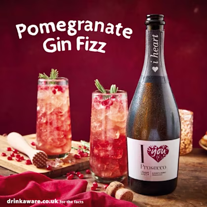 Valentine's Day Pomegranate Gin Fizz