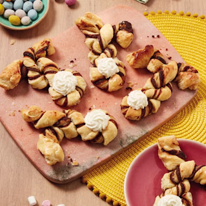 twisted bunny shaped pastries