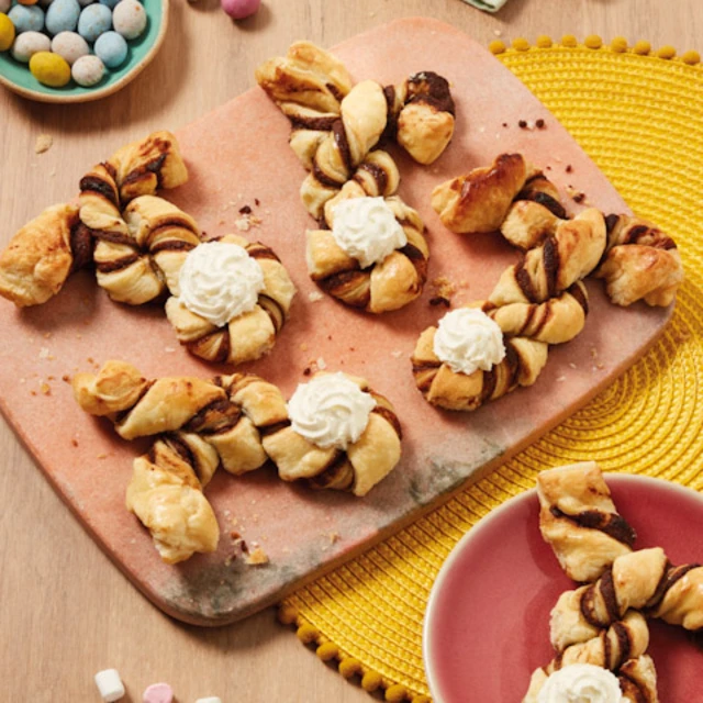 twisted bunny shaped pastries